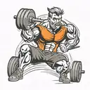 crossfit, running, lifting weights tattoo design idea