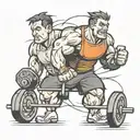 crossfit, running, lifting weights tattoo design idea