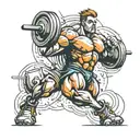 crossfit, running, lifting weights tattoo design idea