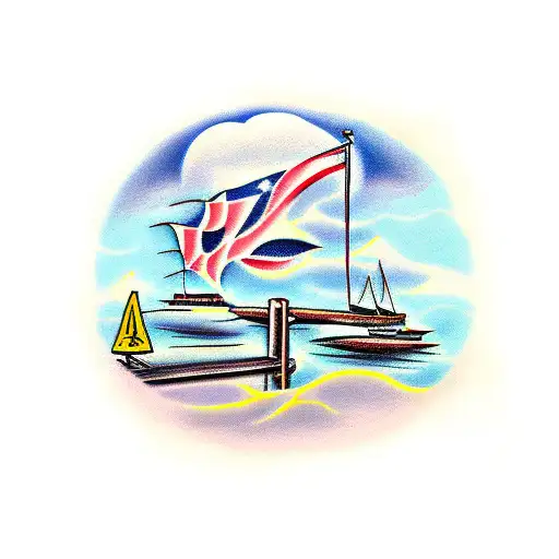 dock happy tattoo design idea