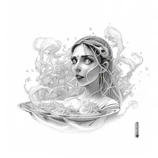 plato de spaghettis con salsa y que con el vapor del calor se forme la palabra "Mom" tattoo design idea