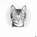 karma is a cat  tattoo design idea