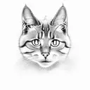 karma is a cat  tattoo design idea