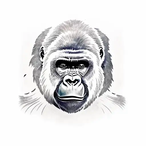 Gorilla tattoo design idea