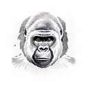 Gorilla tattoo design idea