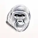 Gorilla tattoo design idea