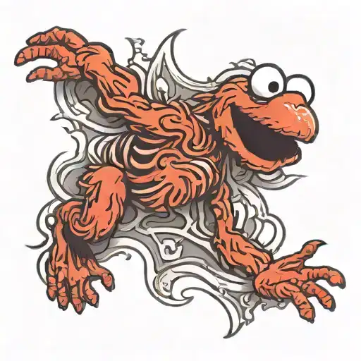 elmo tattoo design idea