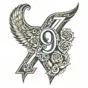 birth year 1999 written vertically tattoo design idea