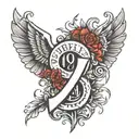 birth year 1999 written vertically tattoo design idea