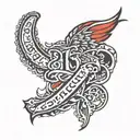 birth year 1999 written vertically tattoo design idea