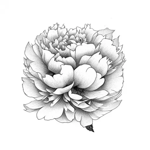Cherry Blossom, Peony, Marigold tattoo design idea