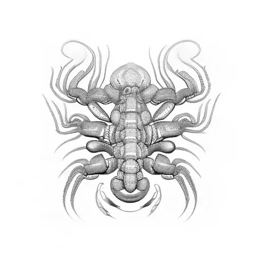 Centipede and human face tattoo design idea