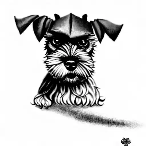 a schnauzer tattoo design idea