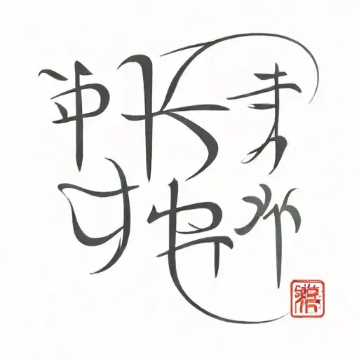 atik written swear word in japanese alphabet tattoo design idea