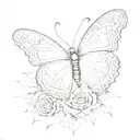 Butterfly with bible verse Psalm 46:5 'God is within her tattoo design idea