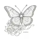 Butterfly with bible verse Psalm 46:5 'God is within her tattoo design idea