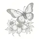 Butterfly with bible verse Psalm 46:5 'God is within her tattoo design idea