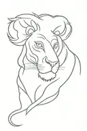 simba tattoo design idea