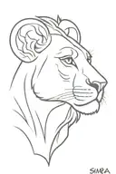 simba tattoo design idea