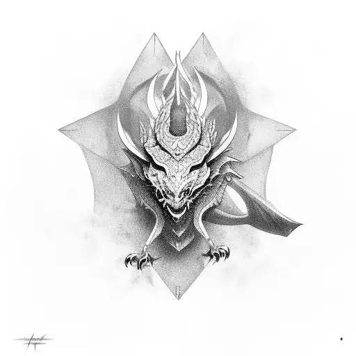 dragon age origins characters in the style of Art Nuveau tattoo design idea