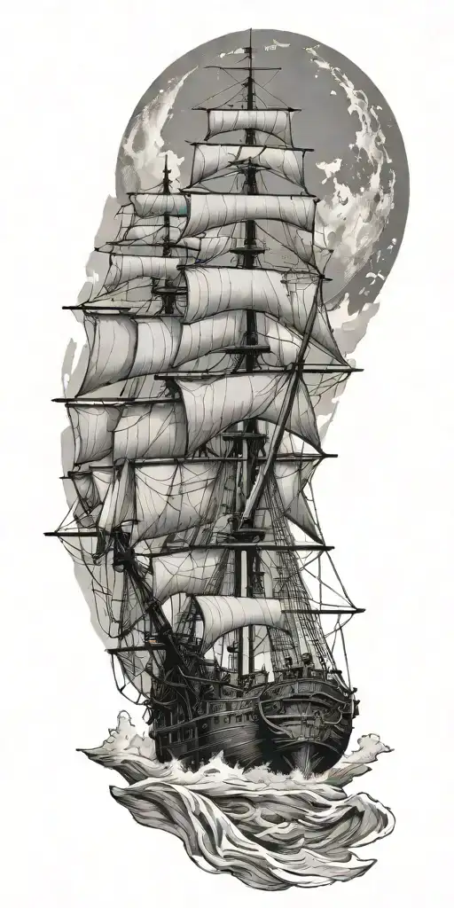 endurance ship  South Pole expedition tattoo design idea