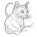 van Gogh cat tattoo design idea