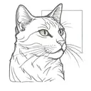 van Gogh cat tattoo design idea