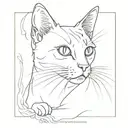 van Gogh cat tattoo design idea