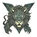 devil lion tattoo design idea