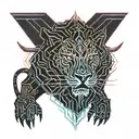 devil lion tattoo design idea