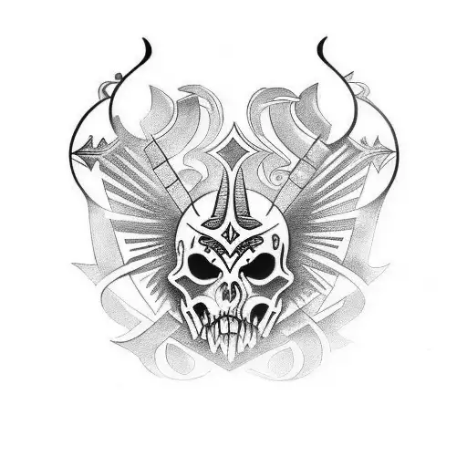 cruz gotica tattoo design idea