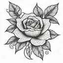 A geometric rose design with the special date hidden within the pattern, creating a unique and personal tattoo tattoo design idea