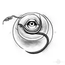 snake eye human eye  tattoo design idea