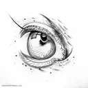 snake eye human eye  tattoo design idea