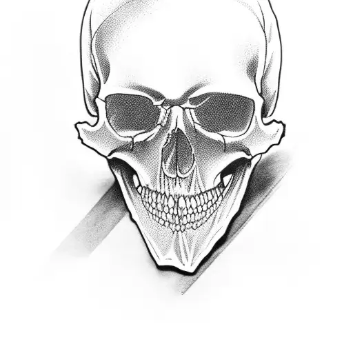 omerta skull  tattoo design idea