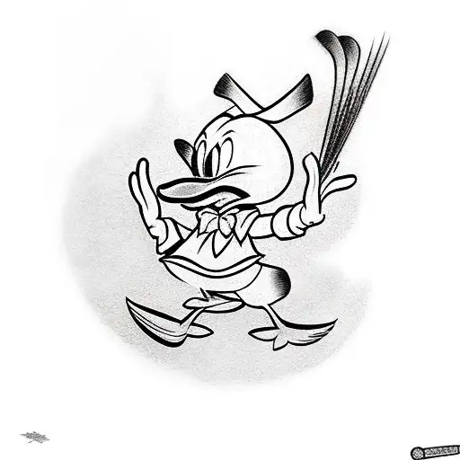 Donald duck tattoo design idea