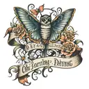 Quote that says oh , darling but what if you fly?  tattoo design idea