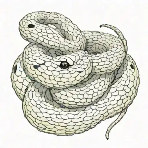 rattle snake wrapped tattoo design idea