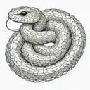 rattle snake wrapping tattoo design idea