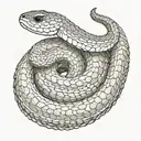 rattle snake wrapping tattoo design idea