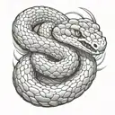 rattle snake wrapping tattoo design idea