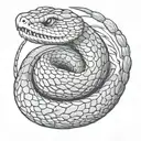 rattle snake wrapping tattoo design idea