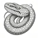 rattle snake wrapping tattoo design idea