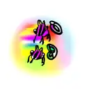 rainbow bumblebee  tattoo design idea