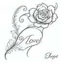 vertical spine tattoo with dainty flowers leading down into horizontal cursive quote I loved you at your darkest tattoo design idea