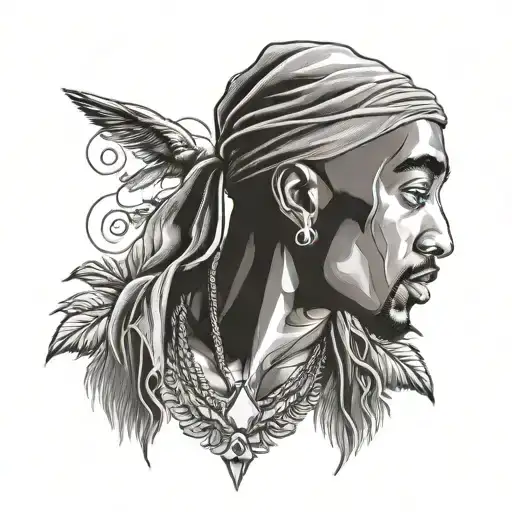 Tupac Shakur tattoo design idea