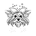 Cockapoo with head tilt tattoo design idea