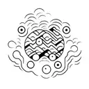 A dubstep waveform forming the shape of a panda tattoo design idea