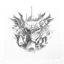 power after struggle tattoo design idea