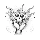 monster hands tattoo design idea